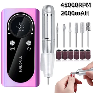 New 45000RPM Electric Nail Drill Machine Manicure Pedicure Set Polishing File US - Picture 1 of 14