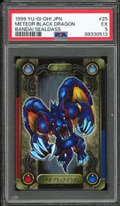 PSA 5 - 1999 YU-GI-OH! JAPANESE BANDAI SEALDASS 25 METEOR BLACK DRAGON - Picture 1 of 2