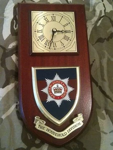 Household Division Regiment Military Wall Plaque & Clock - Picture 1 of 1