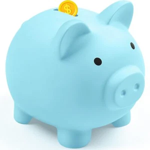Piggy Bank for Kids Adults, Vcertcpl Unbreakable Plastic Piggy Bank Coin Bank - Picture 1 of 7