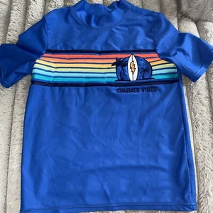 Oshkosh B’Gosh Swim Shirt Size 8 Summer Vibes Surf Board - Picture 1 of 7