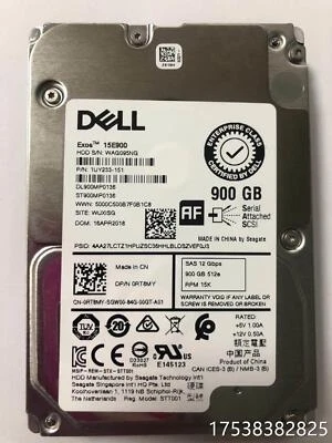 RT8MY DELL 900GB 15K 2.5" 12Gbps SAS 512e HARD DRIVE ST900MP0136 0RT8MY - Image 1 of 3