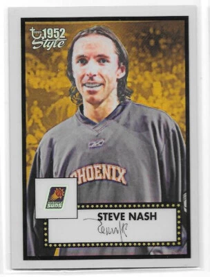 2005-06 Topps 1952 Style Chrome Basketball Refractor Parallel 25 Steve Nash /299 - Image 1 of 2
