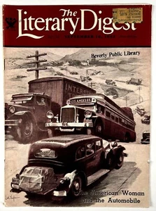INTERSTATE BUS HIGHWAY ART 1933 FEATURE: THE ROLE OF AUTOMOBILE IN AMERICA - Picture 1 of 2