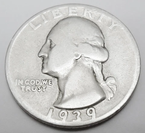 1939 P Washington Quarter *90% SILVER* *AG OR BETTER* *FREE SHIPPING* Cover