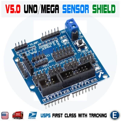 Sensor Shield V5.0 Expansion Board compatible with Arduino UNO/MEGA servo motor - Image 1 of 4