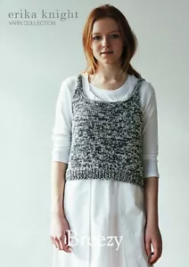 Erika Knight Ladies vest Top Knitting Pattern Breezy In DK (Gossypium Cotton) - Picture 1 of 2