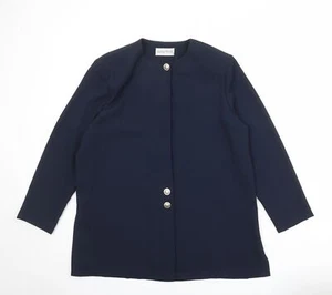 Reflections Womens Blue Jacket Blazer Size L Button - Picture 1 of 10