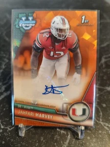 Jahfari Harvey Orange Sapphire Auto /25 2023 Bowman Chrome U University - Bild 1 von 1