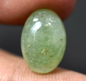 Rarest Cabochon 5.40 Ct Natural Green Aventurine Quartz Semi-Precious Gemstone - Picture 1 of 4