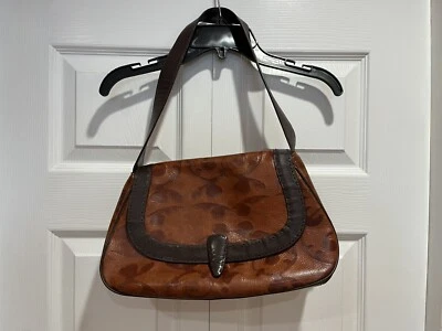 Maxx New York Vintage Two Tone Brown Leather Handbag - Image 1 of 4