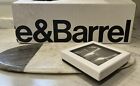 Crate & Barrel Two Tone Marble Cutting Board Charcuterie With Cheese Knife Set
