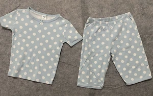 Mini Boden Crop Pants Set Girls Sz 9Y Blue Polka Dot Cotton - Picture 1 of 4