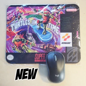 TMNT IV 4 Turtles in Time mousepad 8x10 inch Super Nintendo SNES ninja turtles - Picture 1 of 5