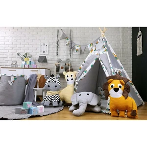 Tipi Teepee Spielzelt Indianerzelt Kinderzelt FÜR Kinder Decke Jungel mit 9Teile - Bild 1 von 9