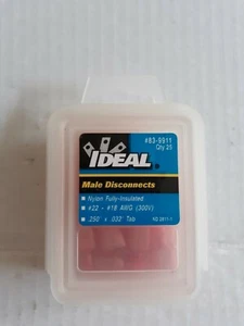 Ideal 83-9911 Nylon Fully-Insulated Male Disconnect, 22-18 AWG, FREE SHIP ON 2 - Bild 1 von 1