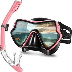 Diving Mask, Snorkel Mask with Latest Dry Top Breathing System,Fold 180°Panorami - Picture 1 of 12