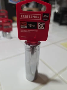 Craftsman 1/2" Drive 18mm 6 Pt. Deep Socket - Picture 1 of 2