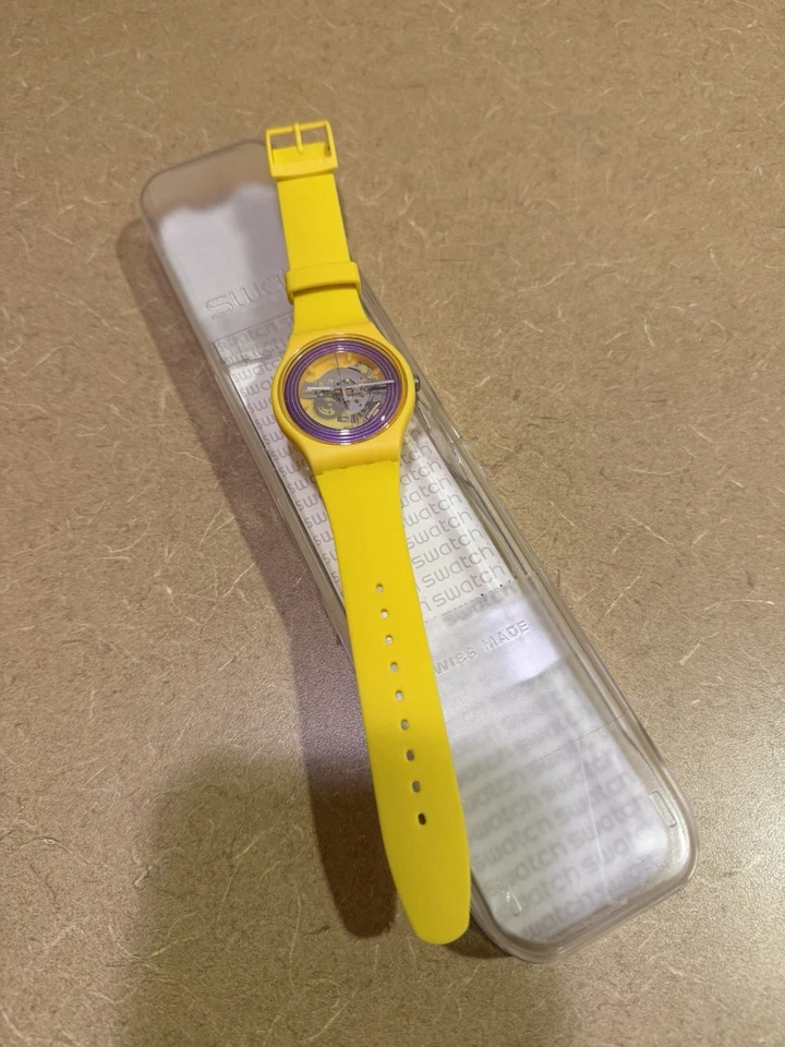 Swatch Dark Rebel Black Silicone Unisex Watch SUOB704