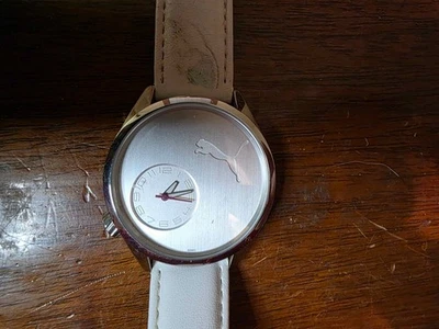 Puma Mens Take Pole Position White Wristwatch Stainless Steel Untested - image 1 of 4
