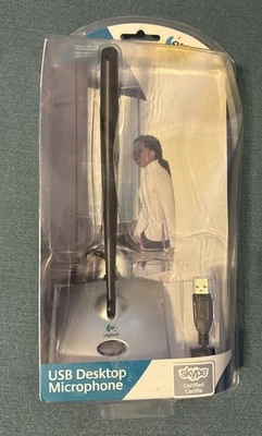 New / Unopened Logitech USB Desktop Microphone Noise Cancelling PC Mac Skype - Image 1 of 4