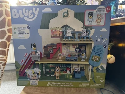 MOOSE ENTERPRISE Bluey Supermarket Playset With Figures - Interactive Sounds