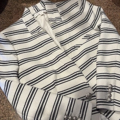 VERONICA BEARD Bicky Dickey Jacket Blazer Striped Size 8 - Image 1 of 4