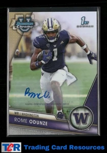 2023 Bowman University Chrome #138 Rome Odunze Prospect Refractor #/499 Auto - Picture 1 of 2