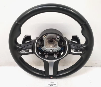 ✅ 12-20 OEM BMW F22 F23 F30 F32 F33 F36 Steering Wheel M Sport Black Leather AT - Image 1 of 4