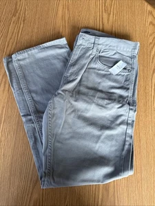 NEU Old Navy Herren gerades Bein Chino Hose Größe 32 x 30 grau 5 Taschen khaki - Bild 1 von 8