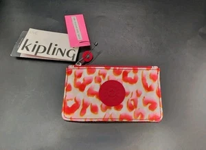 NWT Kipling Camilo Printed Latin Cheetah Zip Pouch Wallet Recycled Polyester - Picture 1 of 6
