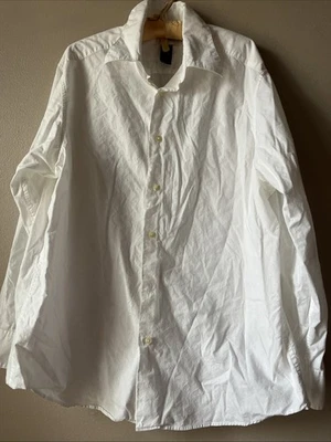 Concepts By Claiborne White Cotton XL Button Down Long Sleeve Shirt - Image 1 of 4