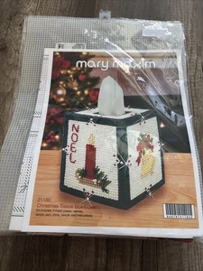 MARY MAXIM Christmas Tissue Box Cover Plastic Canvas Kit 21180 - Picture 1 of 4