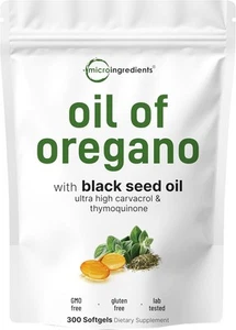 Micro Ingredients Oregano-Öl Weichkapseln, 300 Stück | 300 (1er Pack) - Bild 1 von 6