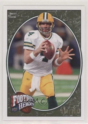 2008 Upper Deck Football Heroes Green /350 Brett Favre #6 HOF - Image 1 of 2