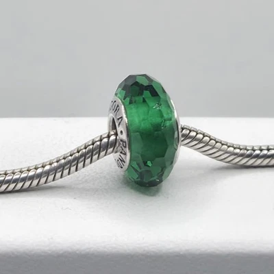 Original Pandora Murano Glas Facetten Grün 791619 #3 - Bild 1 von 2