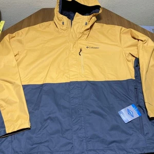 Columbia Hikebound Premium Rain Wind Jacket Omni-Tech Waterproof Mens XXL - Picture 1 of 13