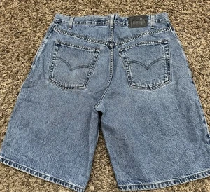 Vintage 90’s Levi’s Silvertab Loose Denim Jean Shorts Skate Baggy Sz 38x11 - Picture 1 of 6