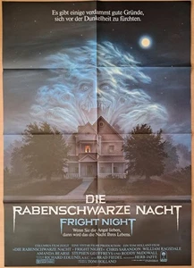 Fright Night ORIGINAL German 1985 POSTER horror art of evil spirits light window - Bild 1 von 4