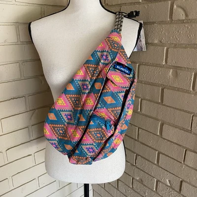NEW KAVU Rope Sling Bag Tree Hugger Aztec Crossbody Backpack Water Resistant - Image 1 of 4