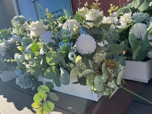 10 Custom Made Faux Flower Boxes for Ceremony or Reception - Picture 1 of 5