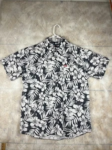 DIXXON Shirt Adult Mens Large Gray White Aloha Series Short Sleeve Hawaiian - Picture 1 of 11