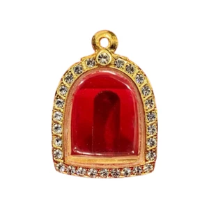Empty Case Frame Phra Soom Kor Gold Micron Gem Thai Amulet Pendant 2.5x3.2cm 1PC - Picture 1 of 7