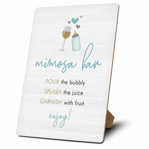Mimosa Bar Sign For Baby Shower, Mimosa Bar Decor For Baby Boy, Blue Baby Sho... - Picture 1 of 4