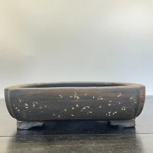 Japanese Bonsai pot "HEIAN KOSEN 平安 虹泉" W:5.3in/L:4.5in/H:1.6in From JAPAN #008 - Picture 1 of 12