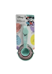 Disney Set of 5 Measuring Cups Mickey & Minnie Mouse Green & Pink New  - Picture 1 of 5