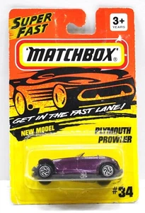 MATCHBOX SUPERFAST  #34  Burgundy Plymouth Prowler     NEW IN PACKAGE - Picture 1 of 1