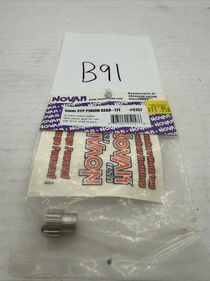  NOVAK #5157 5mm 32-Pitch Steel Pinion Gears 17T  - Image 1 of 1