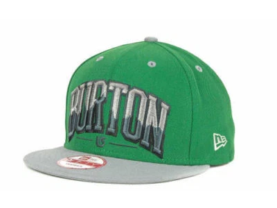 Burton Snowboards Burt Bam Block New Era 9Fifty Verde Snapback Flatbill Gorra Sombrero  Foto 1 de 3