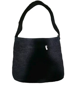 The SAK BLACK Crochet  Crossbody Hand-bag Zipper Closure  - Picture 1 of 10